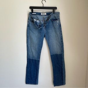 6/28 Lucky Brand Patchwork Jeans in Vintage Straight Cut